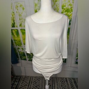 White viscose bodysuit